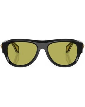 Versace Medusa Oval-Frame Sunglasses - Green