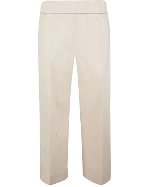 D.exterior Elasticated-waistband trousers - Weiß