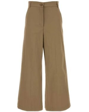 Weekend by Maxmara Wide Pants Hazelnut Round Pants - Natural