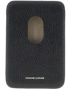 Emporio Armani Pebbled Leather Card Holder - Black
