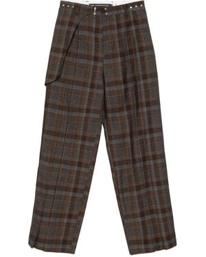 ANDERSSON BELL Soe Check-Wrap Apa753M Pants - Gray