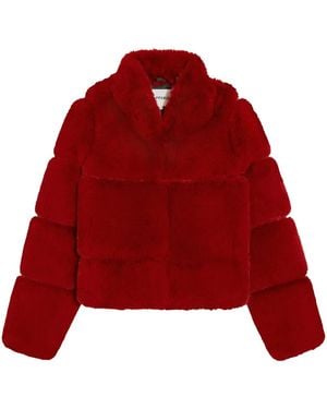 Apparis Sai Faux-Fur Jacket - Red