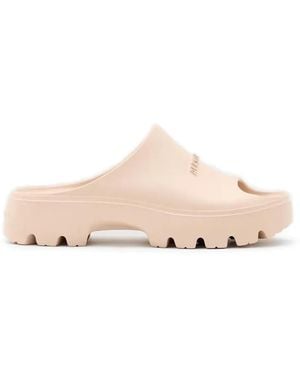 AllSaints Eclipse Logo-Embossed Sandals - Pink