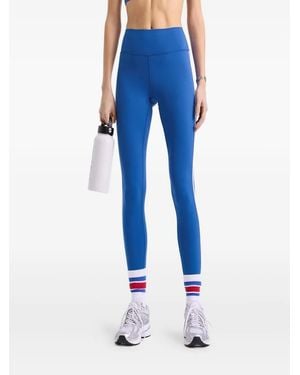 Sporty & Rich Logo-Print Leggings - Blue