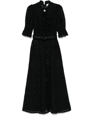 MOOS STUDIO Lace Maxi Dress - Black