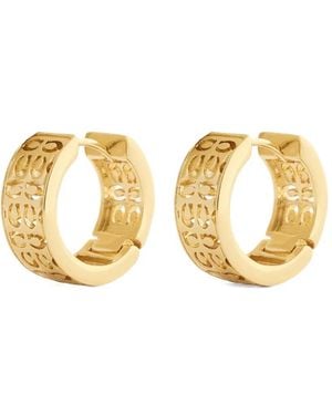 COACH Logo Hoop Earrings - Metallic