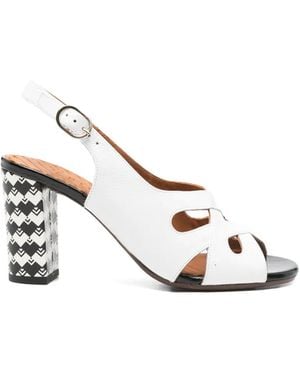 Chie Mihara Cutout Patterned Sandals - White