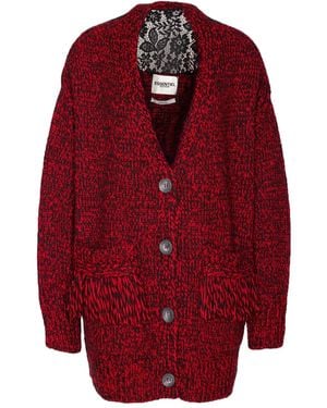 Essentiel Antwerp Lace-insert Button Cardigan - レッド