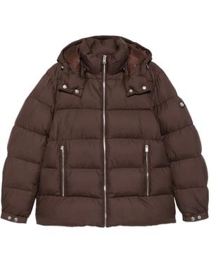 BOSS Quilted Hooded Jacket - Brown