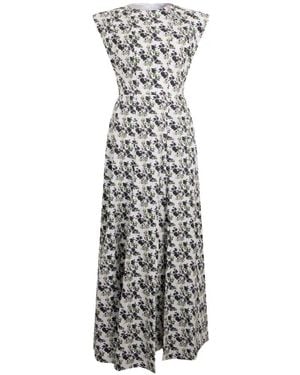 Philosophy Di Lorenzo Serafini Floral-Print Sleeveless Maxi Dress - White