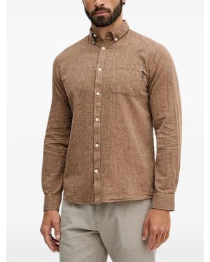Lindbergh Chest-Pocket Shirt - Brown