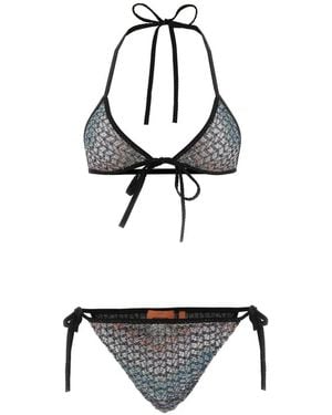 Missoni Caperdoni Sequin-Embellished Zigzag Bikini - White