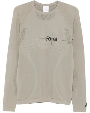 ROA Camiseta Sin Costuras De Manga Larga - Gris