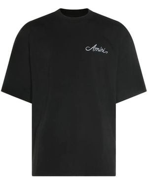 Amiri Logo-Embroidered T-Shirt - Black