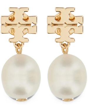 Tory Burch Moondance Pearl Drop Earrings - White