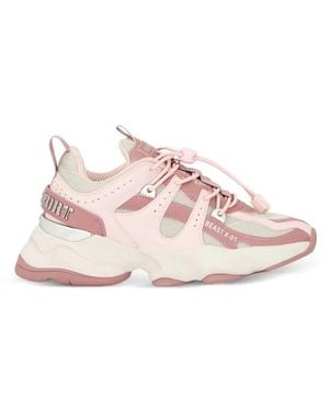Philipp Plein Runner Beast X-01 Paneled Sneakers - Pink