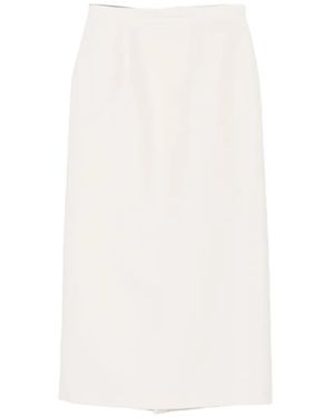 Magda Butrym High-Waisted Pencil Skirt - White