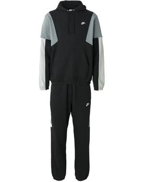 Nike Hooded Colorblock Tracksuit - Black