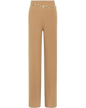 Rabanne Belted Knit Pants - Natural