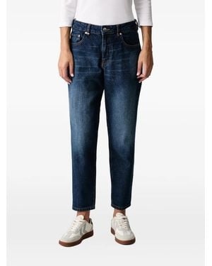 Benetton Faded-Effect Straight-Leg Jeans - Blue