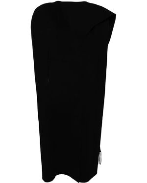 Goen.J Double-Faced Muffler Cape Poncho - Black