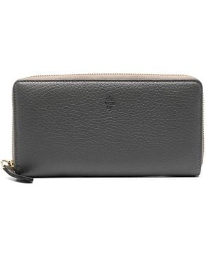 Eleventy Debossed-Logo Continental Wallet - Gray