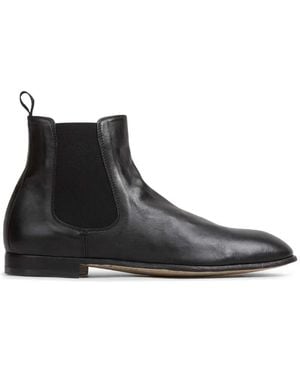 Officine Creative Solitude Elasticated-Side Ankle Boots - Black