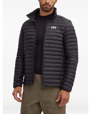 Helly Hansen Gefütterte Jacke mit Logo - Schwarz