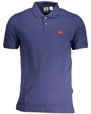 Levi's Logo-Patch Cotton Polo Shirt - Blue