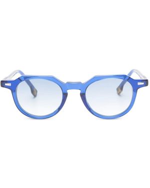 Kyme Lars Geometric-Frame Sunglasses - Blue