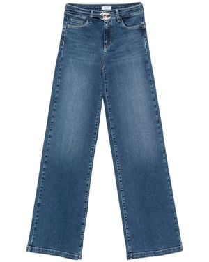 Liu Jo Logo-Buckle Jeans - Blue
