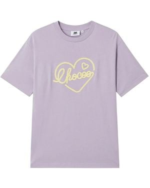 Chocoolate Camiseta Con Corazón Bordado - Morado