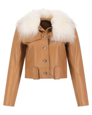 Dan Cassab Fanny Leather Jacket - White