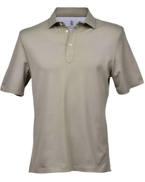 Brunello Cucinelli Short-sleeved Polo Shirt - グレー