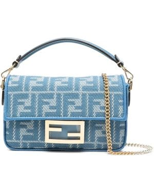 Fendi バゲット ショルダーバッグ ミニ - ブルー