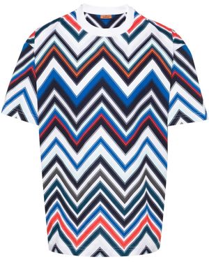 Missoni ジグザグプリント Tシャツ - ブルー