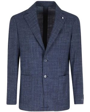 L.B.M. 1911 Jack Patch-Pocket Single-Breasted Blazer - Blue