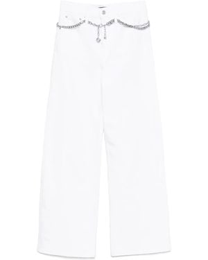 Maje Wide-Leg Jeans - White