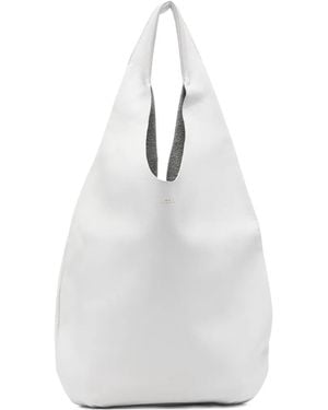 A.P.C. Le Neige Leren Shopper - Wit