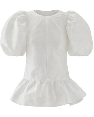 Rejina Pyo Alara Puff-Sleeve Ruffled Blouse - White