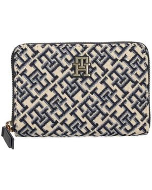 Tommy Hilfiger Monogram Zip-Around Purse - Grey