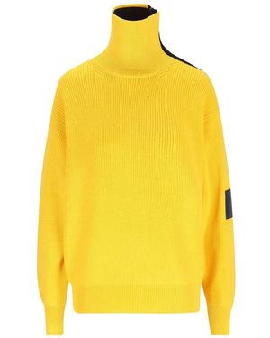 Loewe Asymmetrical Zip-Up Sweater - Yellow