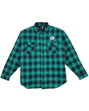 Warren Lotas Checked-Pattern Shirt - Green