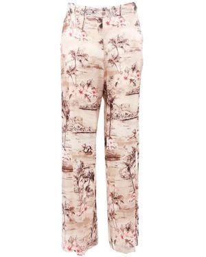 Shirtaporter Graphic-print palazzo trousers - Rosa