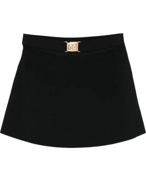 Cult Gaia Amoret Buckle-Detail Skorts - Black