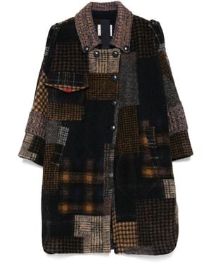 Bye Abrigo con diseño patchwork - Negro