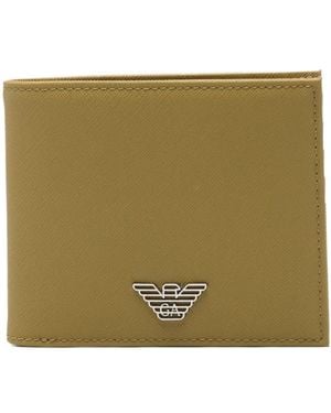 Emporio Armani Logo-Plaque Bi-Fold Wallet - Natural