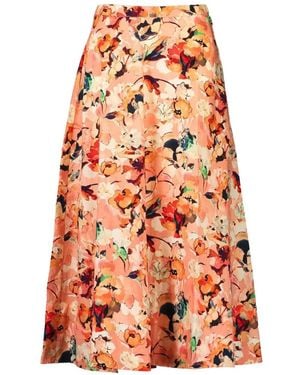 Ulla Johnson Sophea Floral Midi Skirt - Orange