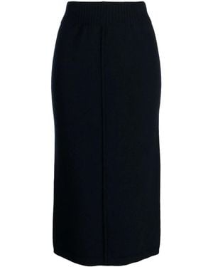 Pringle of Scotland Elasticated-Waist Wool-Cashmere Blend Skirt - Black