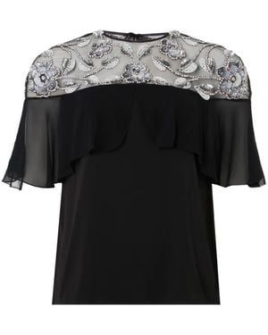 Temperley London Lana フローラル ブラウス - ブラック